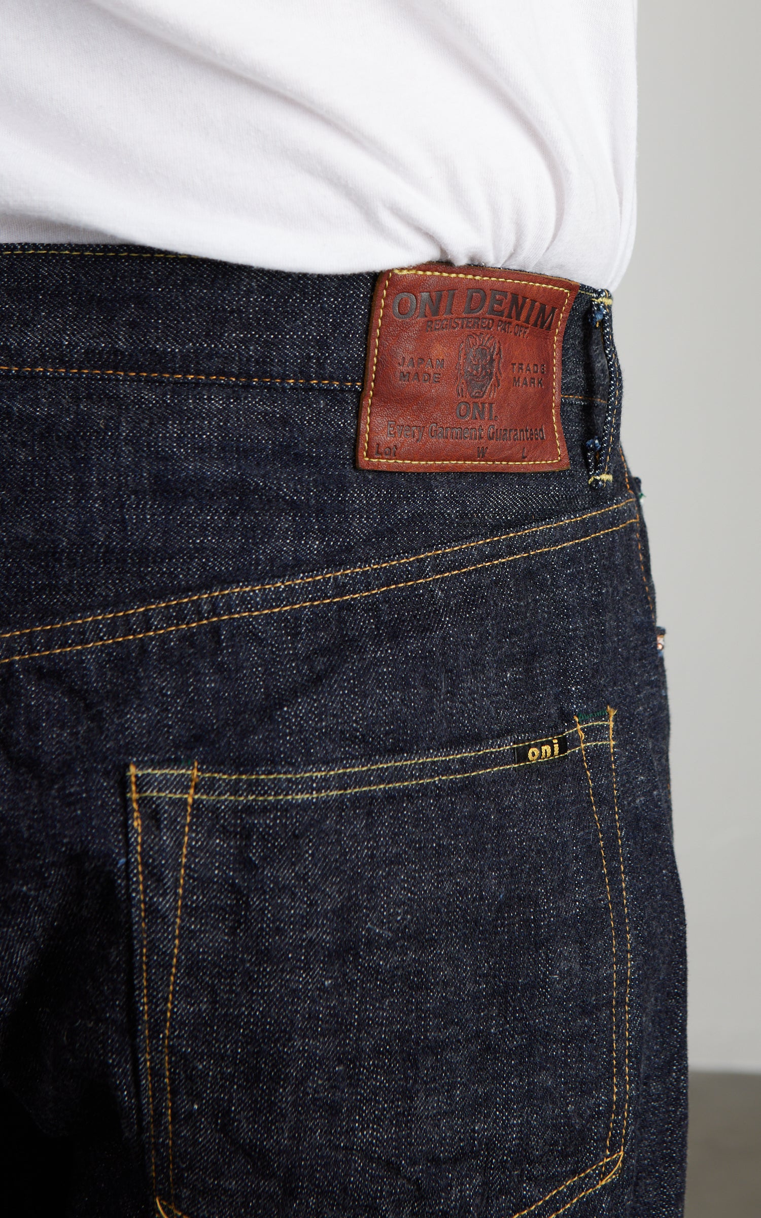 ONI Denim 822-LS13.5 Super Wide Tapered Long Slab Denim Indigo 13.5oz