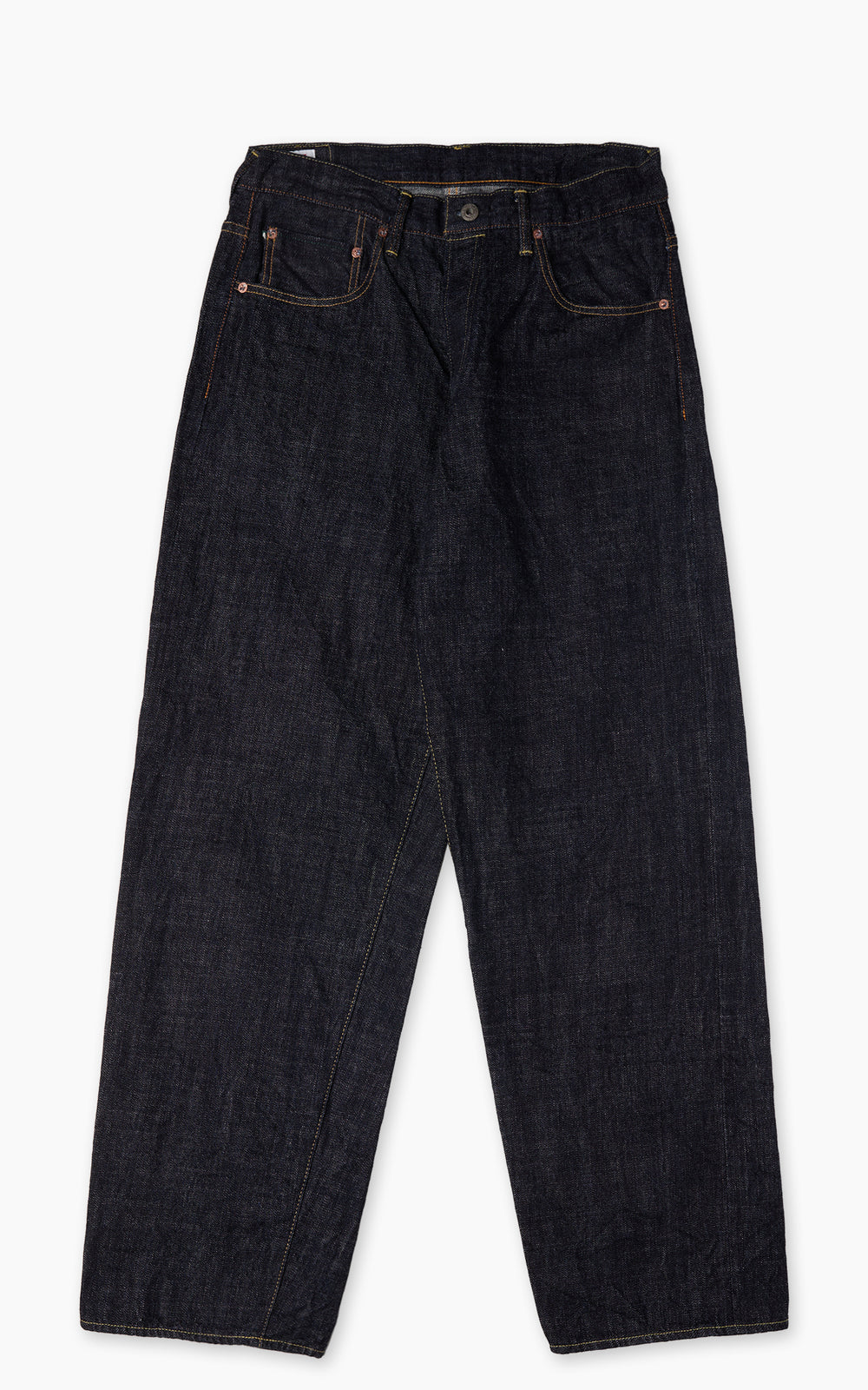 ONI Denim 822-LS13.5 Super Wide Tapered Long Slab Denim Indigo 13.5oz