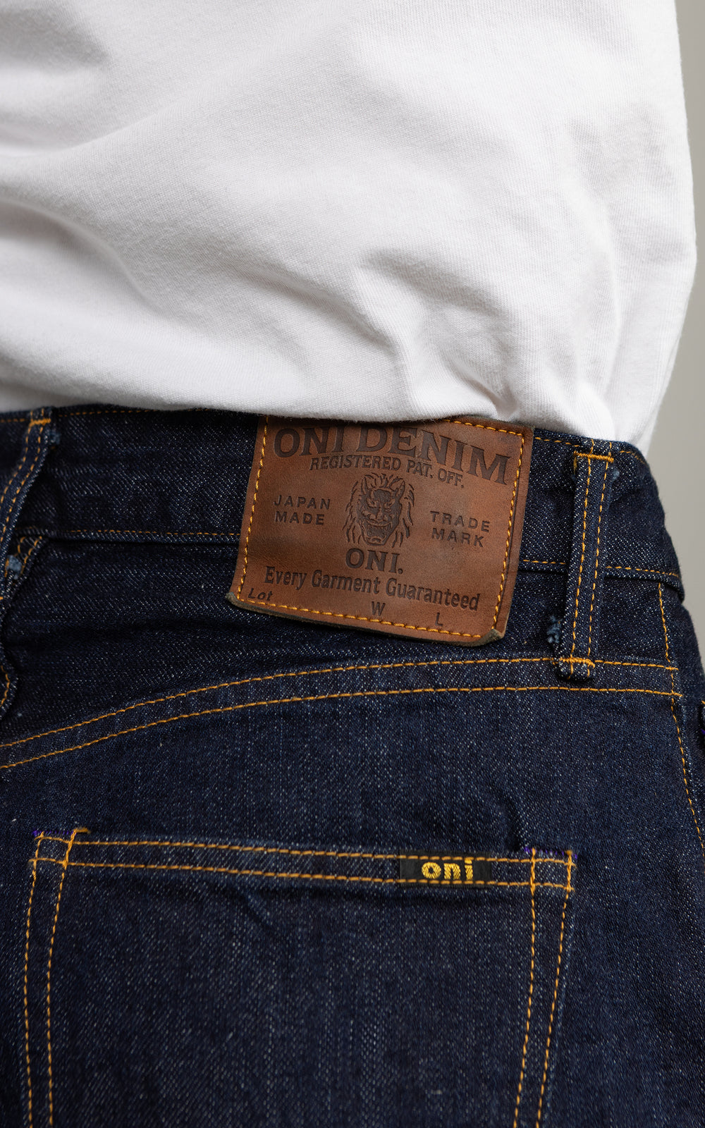 ONI Denim L720-12Z Ladies Wide Straight Selvedge Denim Indigo 12oz