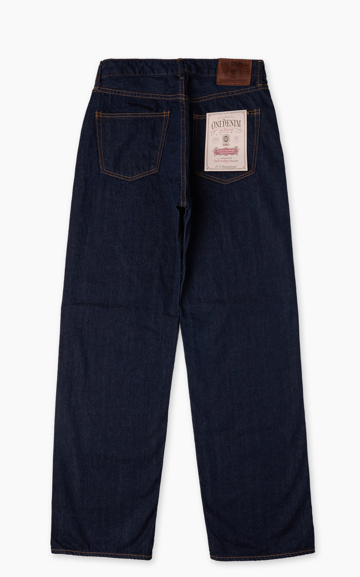 ONI Denim L720-12Z Ladies Wide Straight Selvedge Denim Indigo 12oz