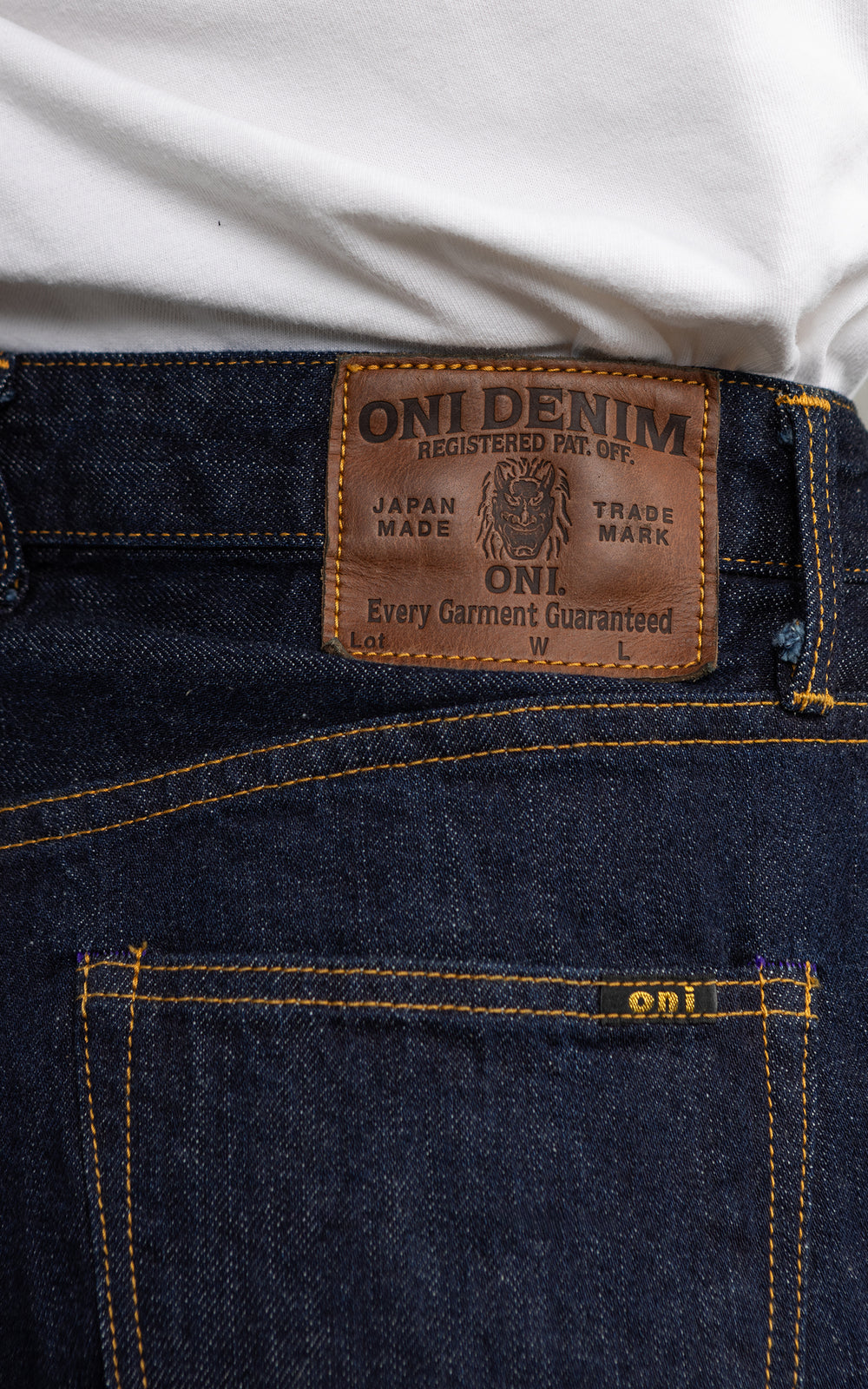 ONI Denim L722-12Z Ladies Super Wide Straight Selvedge Denim Indigo 12oz