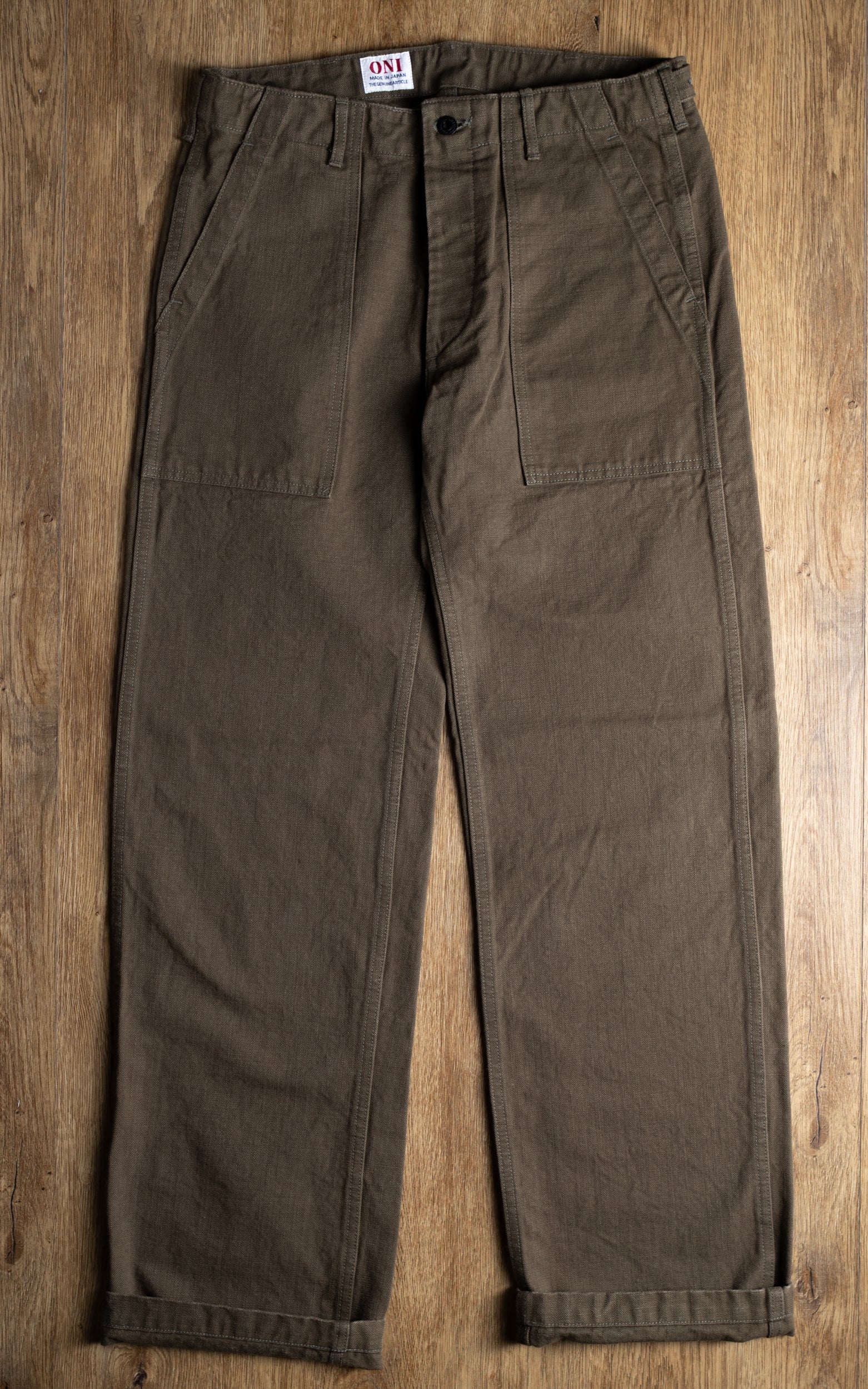 ONI Denim 207-HOX-OLB Baker Pants Sulfur Dye Heavy Oxford Olive Brown 13oz