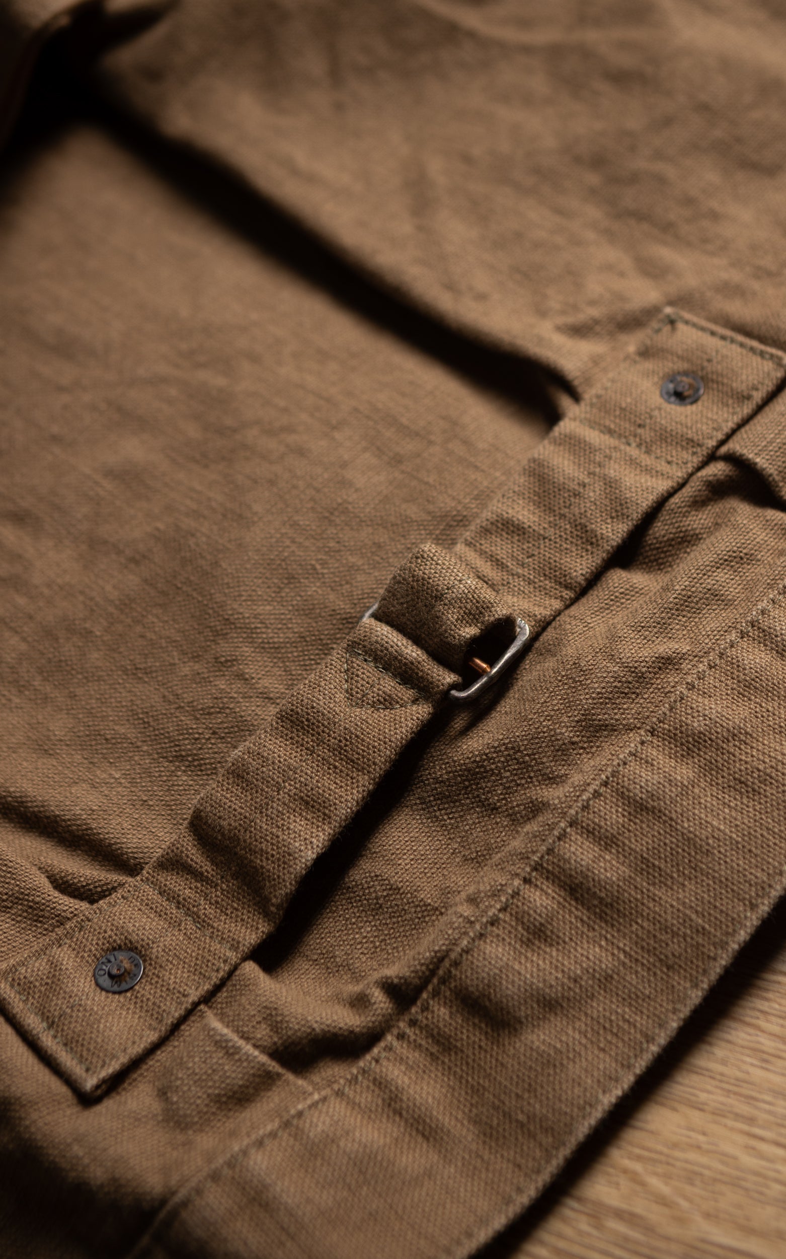 ONI Denim 01507L-HOX-BRK Type I Jacket Sulfur Dyed Heavy Oxford Brown Khaki 13oz