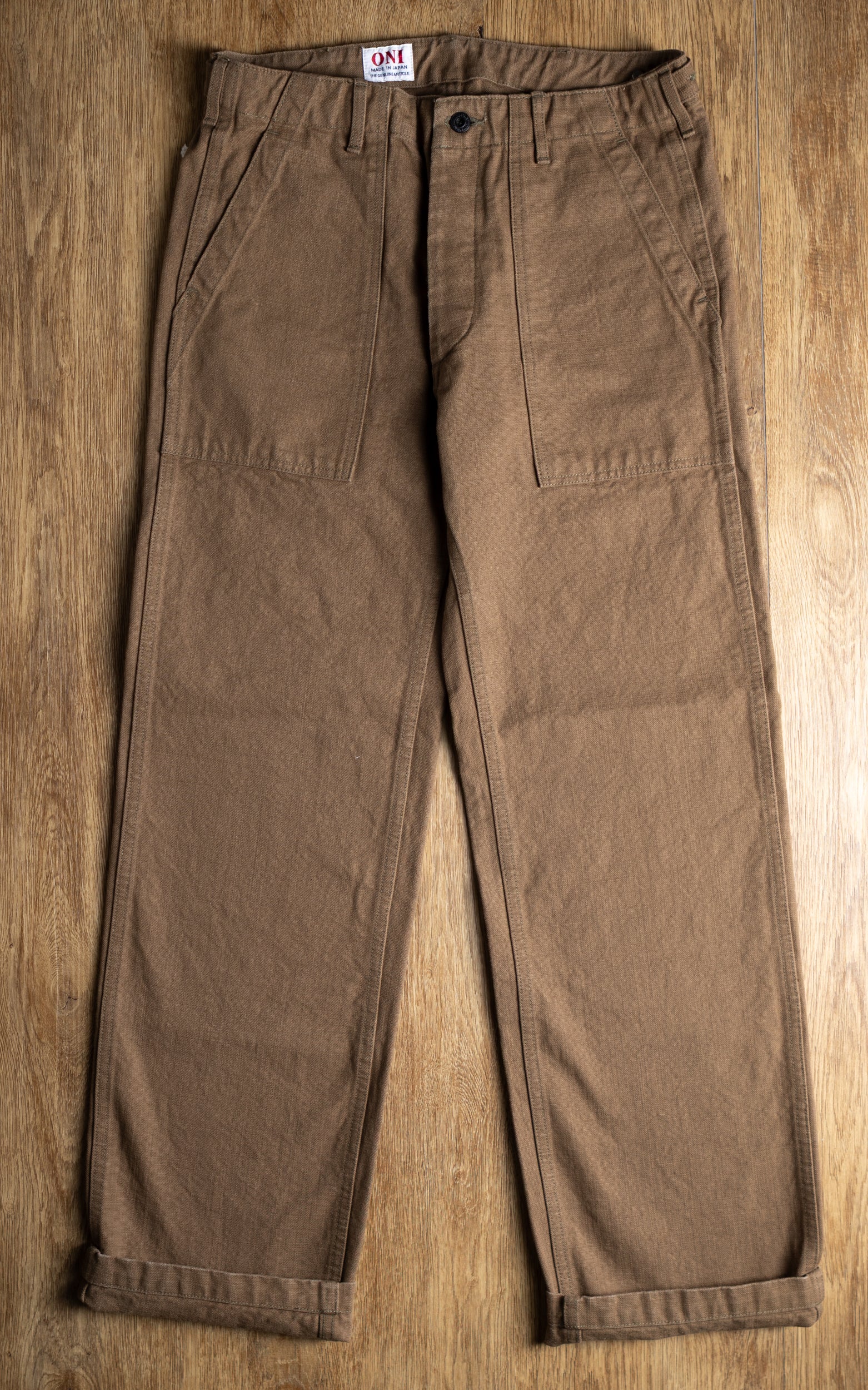 ONI Denim 207-HOX-BRK Baker Pants Sulfur Dye Heavy Oxford Brown Khaki 13oz