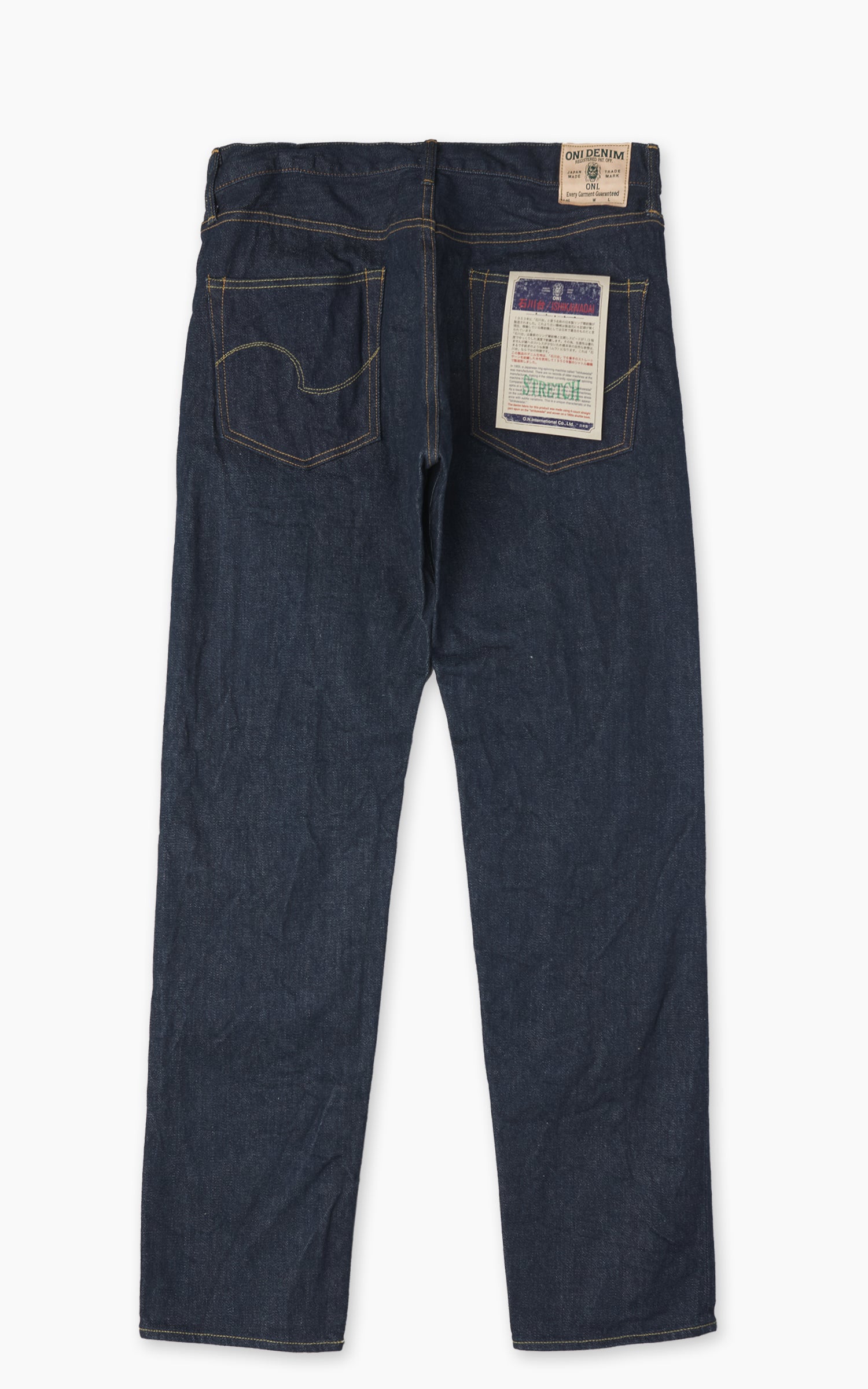 ONI Denim 121S-Ishikawadai Relax Tapered Stretch Denim Indigo 15oz