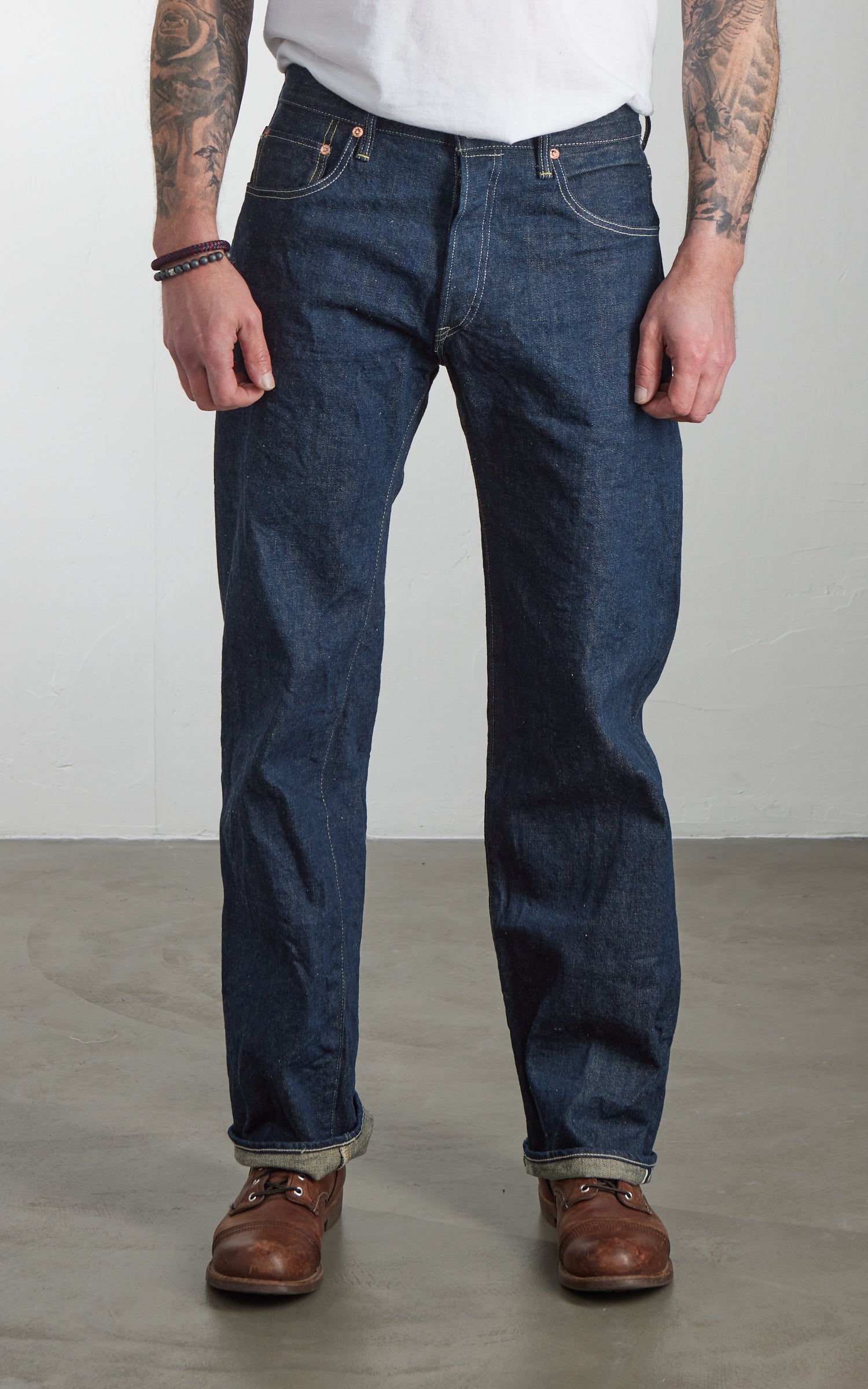 ONI Denim 200-Ishikawadai Wide Straight Denim Indigo 15oz