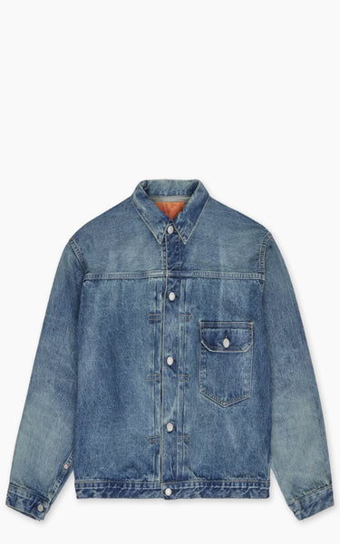 ジャケット・アウター orSlow 1st 40's PLEATED FRONT BLOUSE XXL OrSlow 40s Pleated Front Blouse Jacket Selvedge Used Indigo