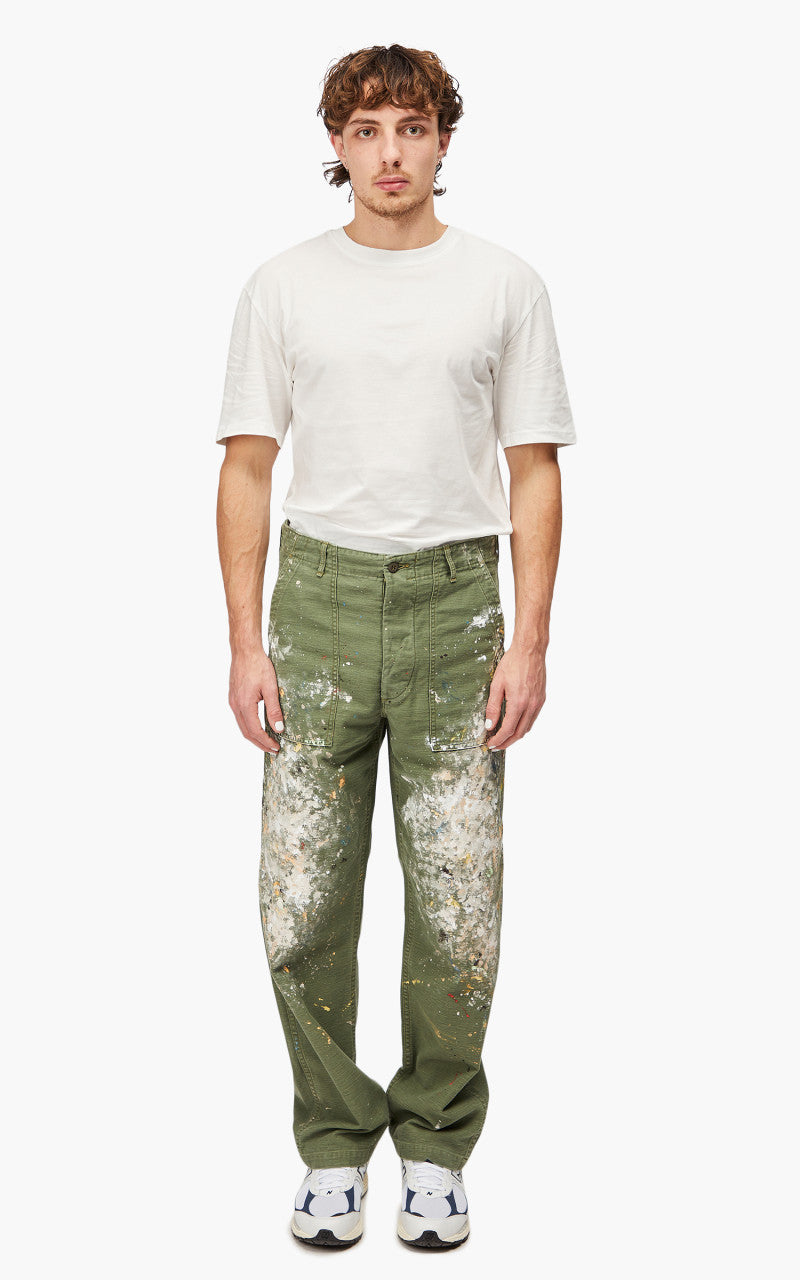 OrSlow US Army Fatigue Pants Green Used W/ Paint