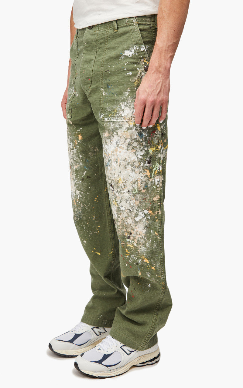 OrSlow US Army Fatigue Pants Green Used W/ Paint