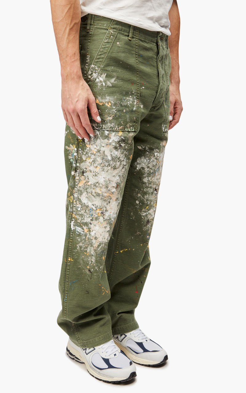 OrSlow US Army Fatigue Pants Green Used W/ Paint