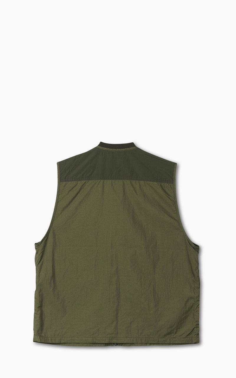 OrSlow Cotton Nylon Utility Vest Army Green