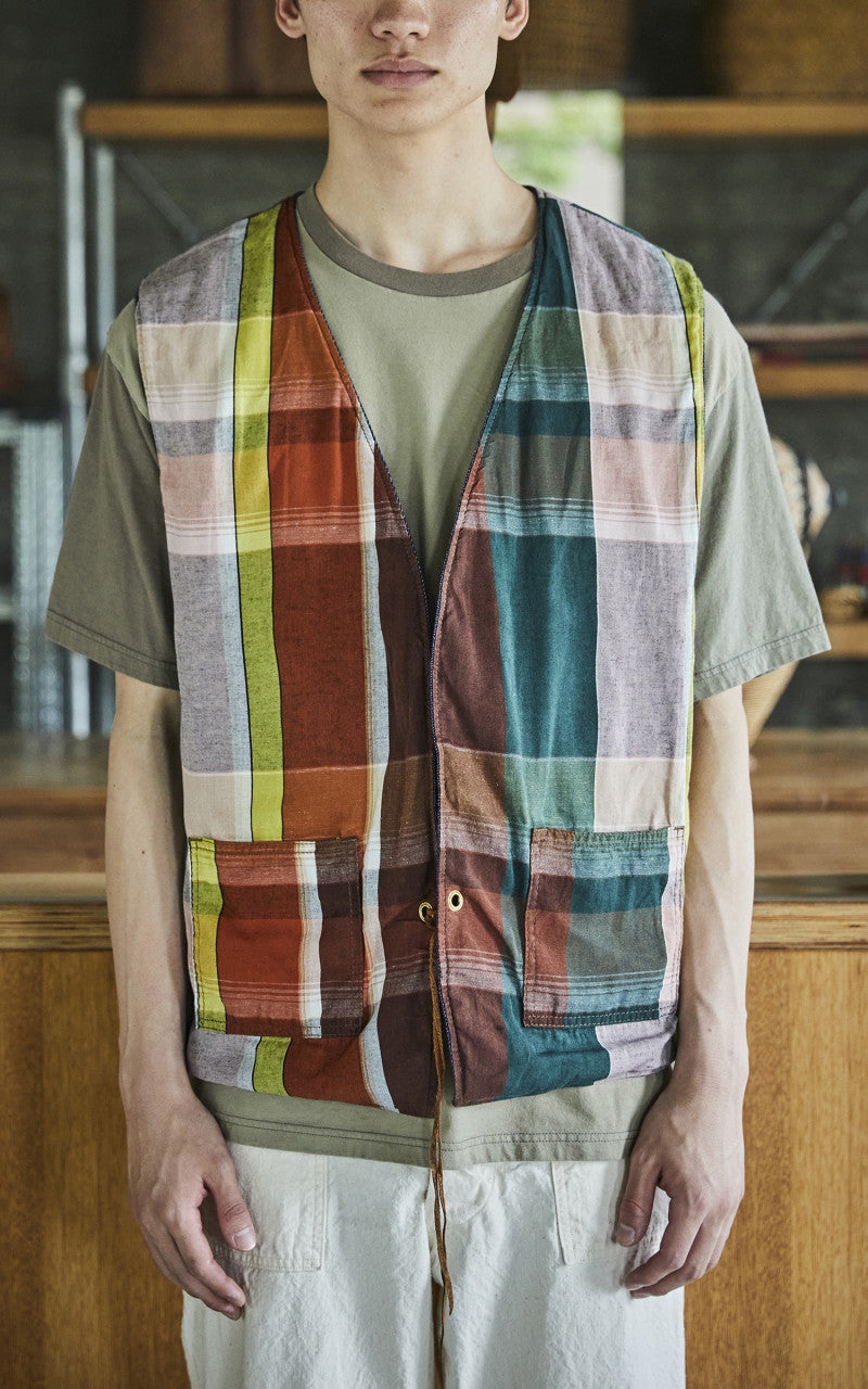 OrSlow Hippie's Reversible Denim Vest Indigo One Wash