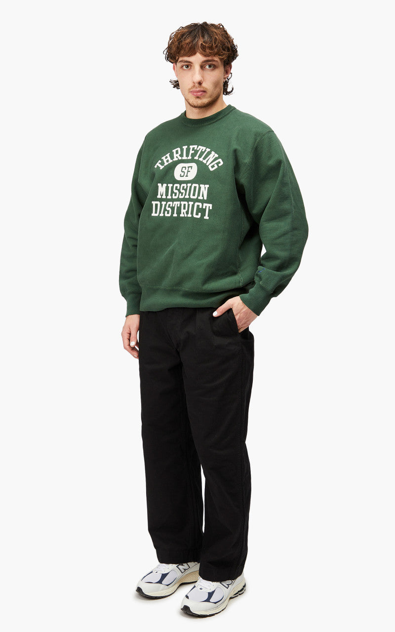 OrSlow Heavy Weight Vintage Crew Neck Sweater Green