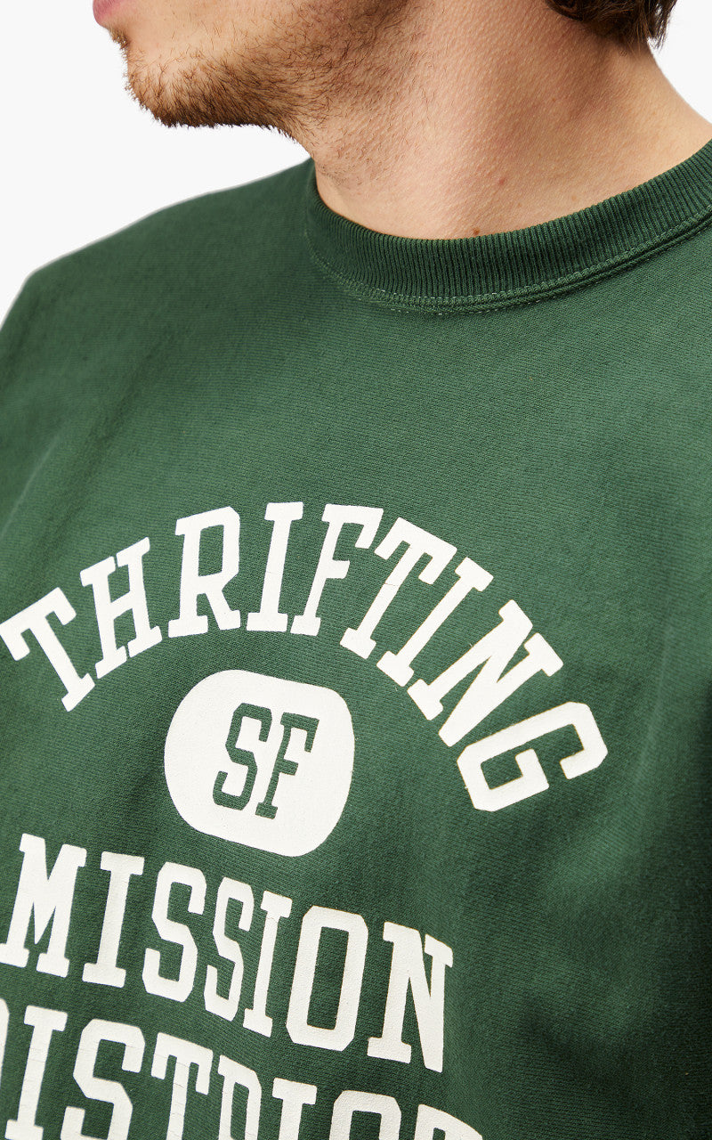 OrSlow Heavy Weight Vintage Crew Neck Sweater Green