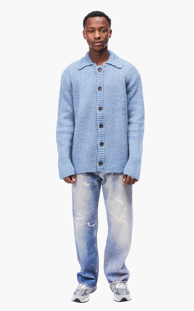 トップス OUR LEGACY BIG CARDIGAN FUNKY BLUE 44 Our Legacy - Big Cardigan Funky Blue Acrylic