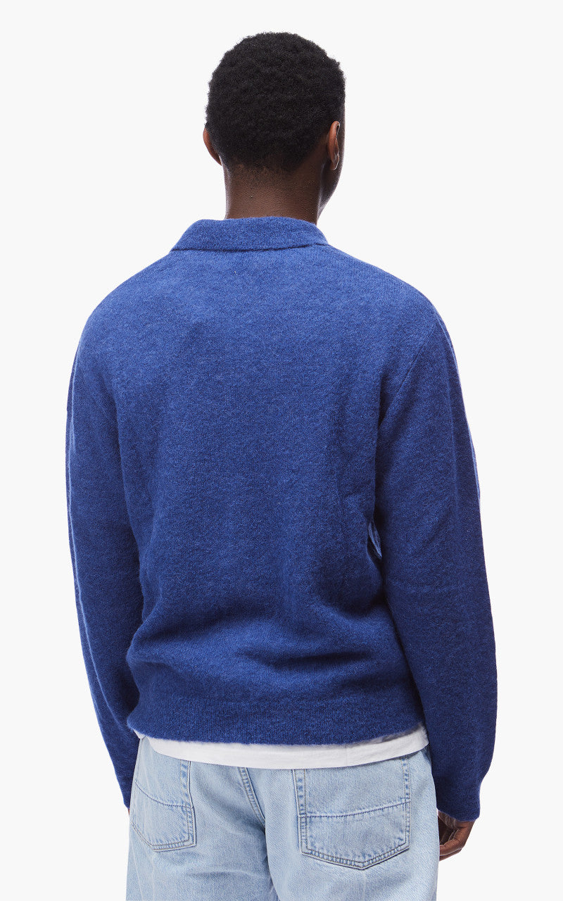 Our Legacy Evening Polo Fuzzy Alpaca Royal Blue