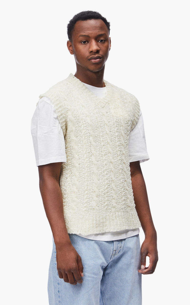 Our Legacy Knitted Vest Sheer Cable White