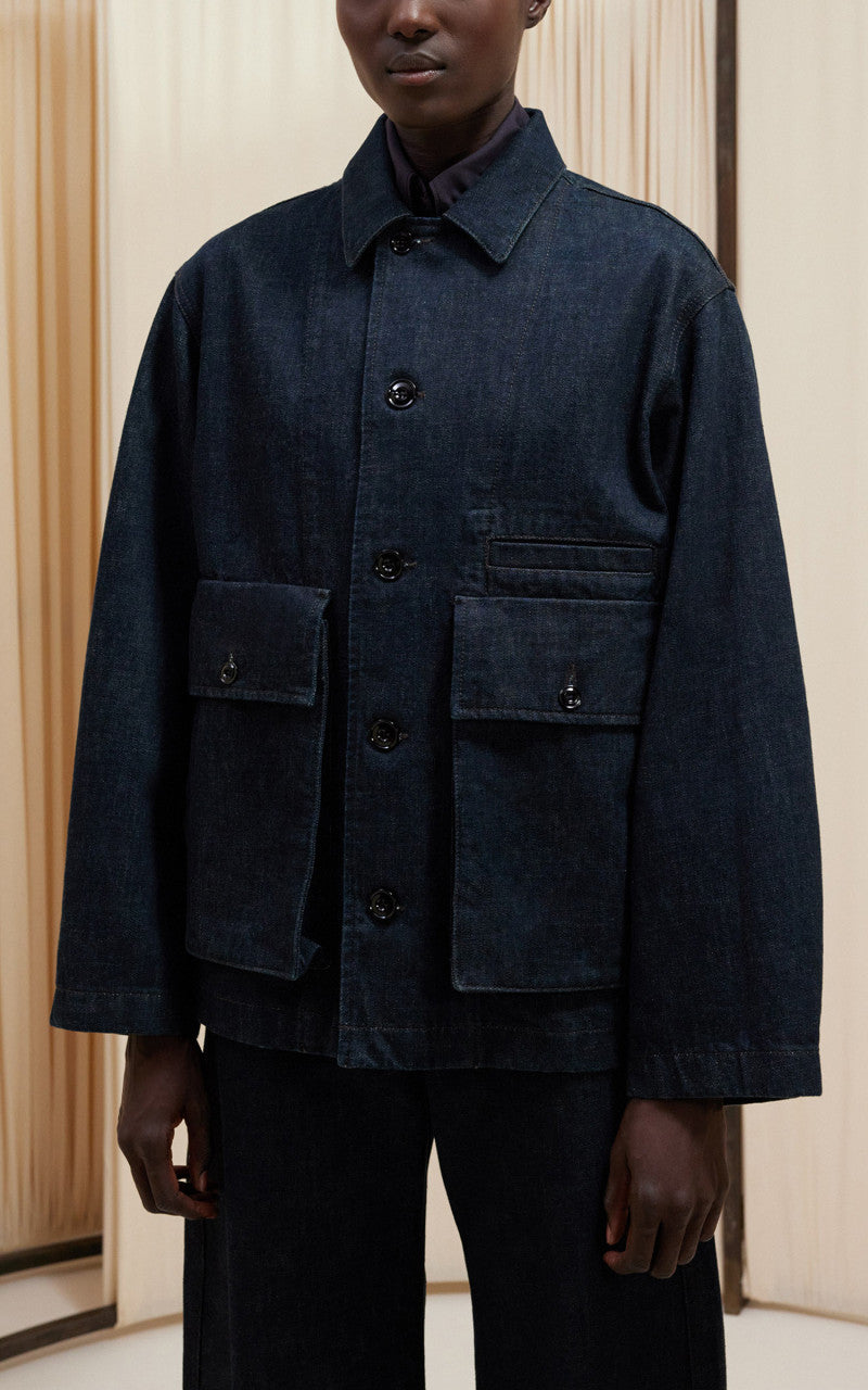 Lemaire Boxy Jacket Denim Indigo