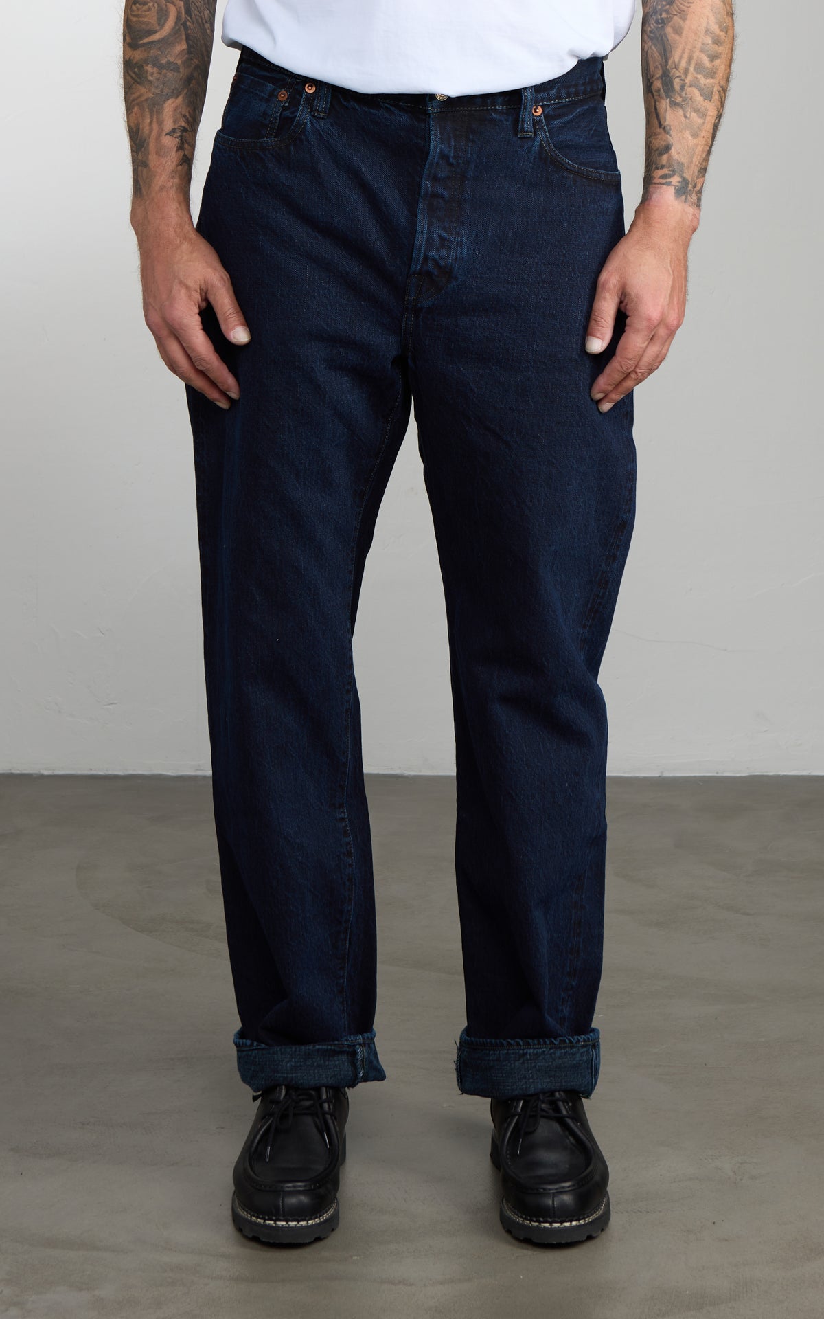 Omoto Denim 0815 Loose Fit Jeans Selvedge Charcoal Dyed