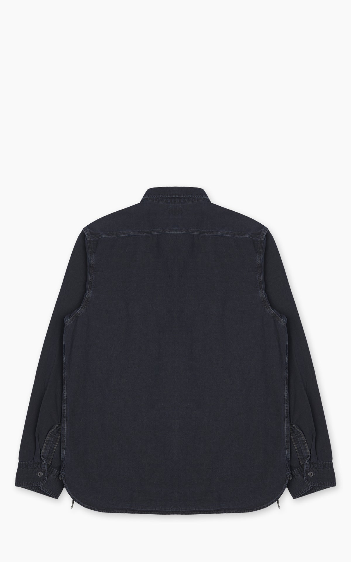 Omoto Denim 5017 High Density Chambray Work Shirt Charcoal Dyed