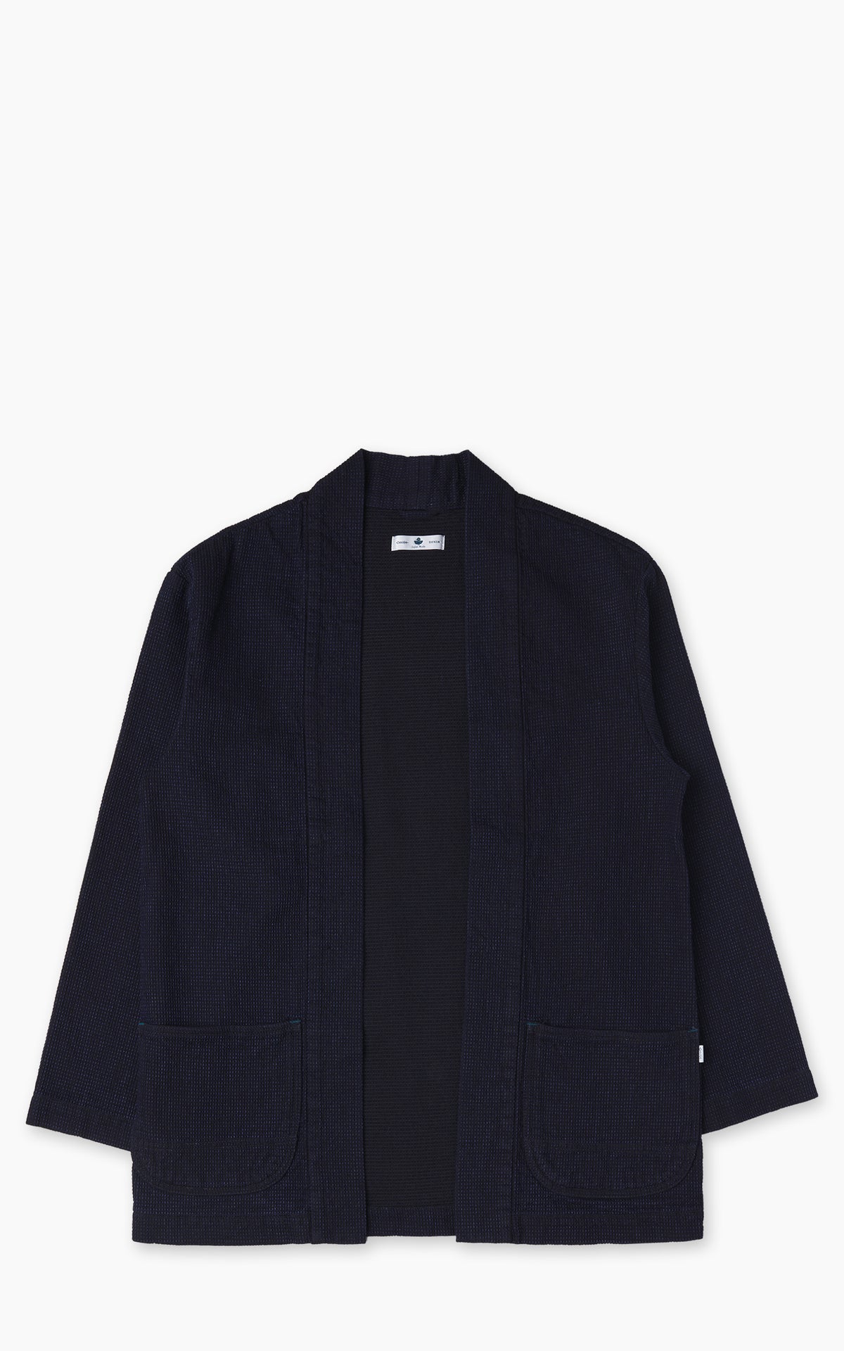 Omoto Denim 8820 Cube Sashiko Denim Happi Shirt Indigo 12oz