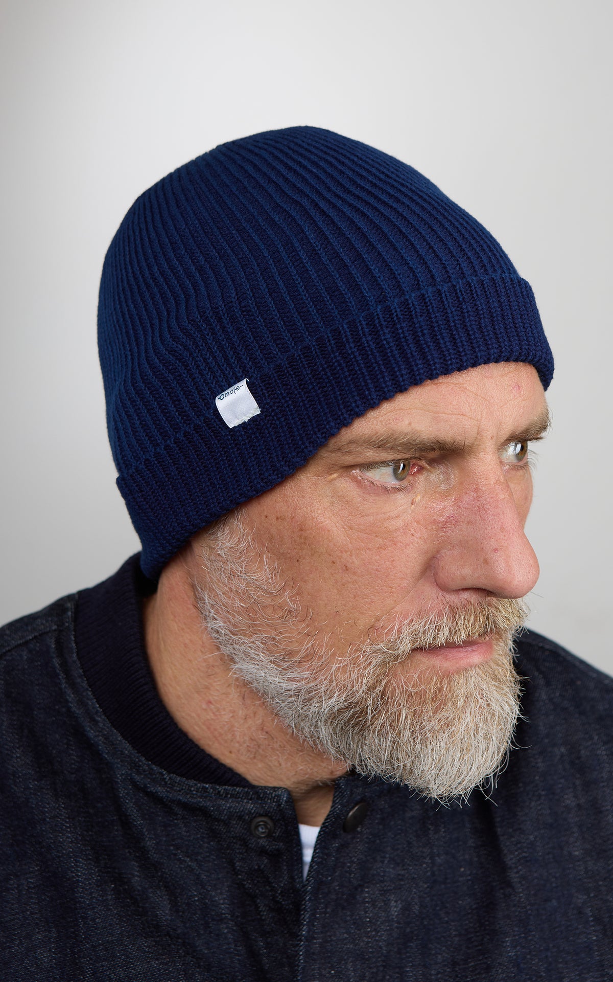 Omoto Denim 9002 Cotton Knit Beanie Dyed Indigo