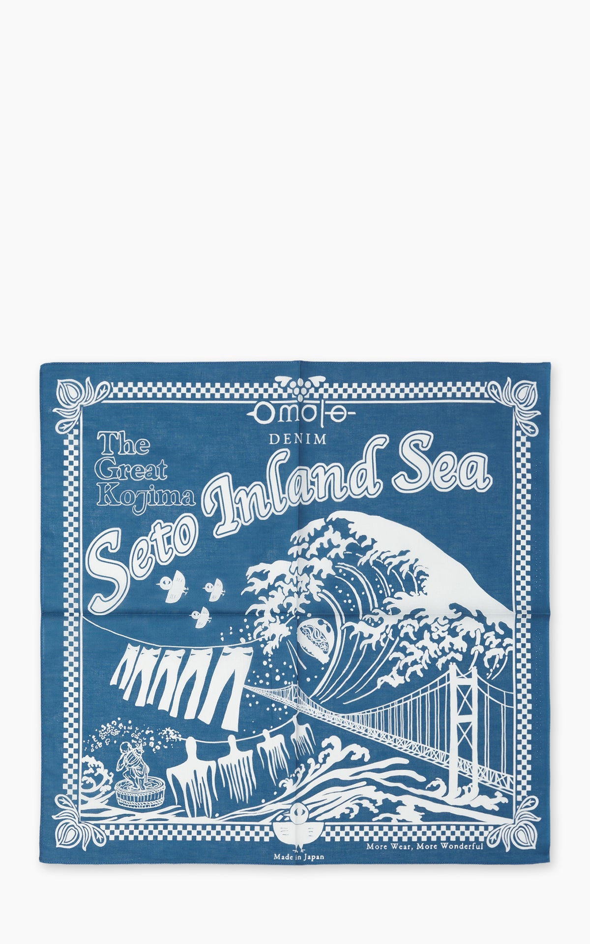 Omoto Denim 9302 Reveal Kojima Selvedge Bandana Blue