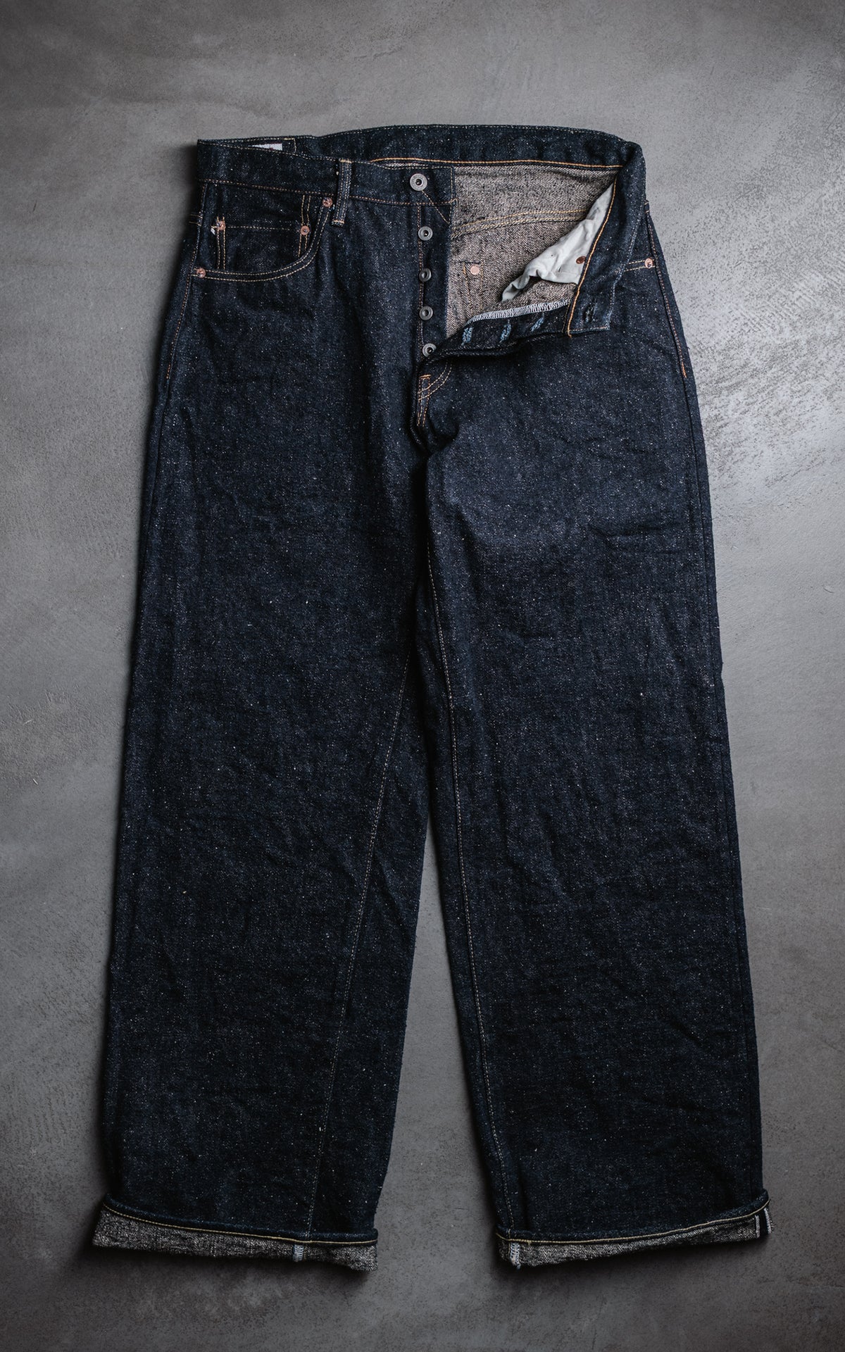 ONI Denim 222-ASPHALT Super Wide Straight Denim Indigo 20oz