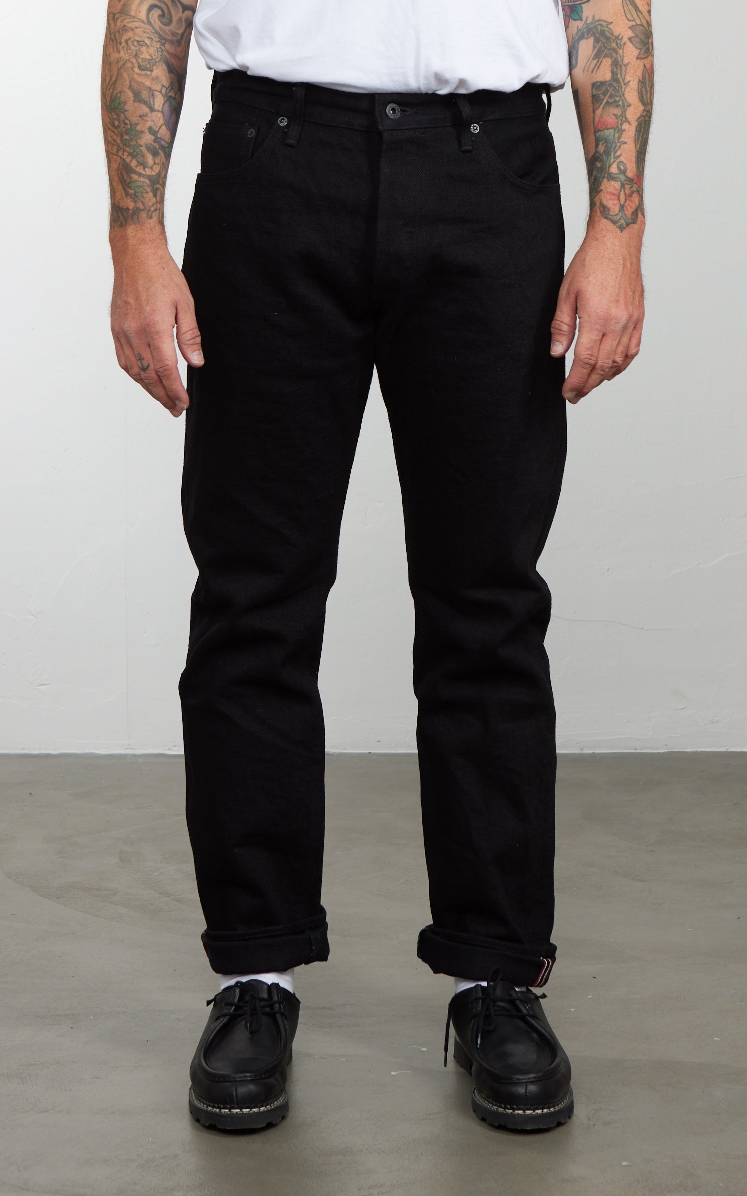 ONI Denim 246ZR-BKBK "Secret Black Denim" Neat Straight Jeans 20oz