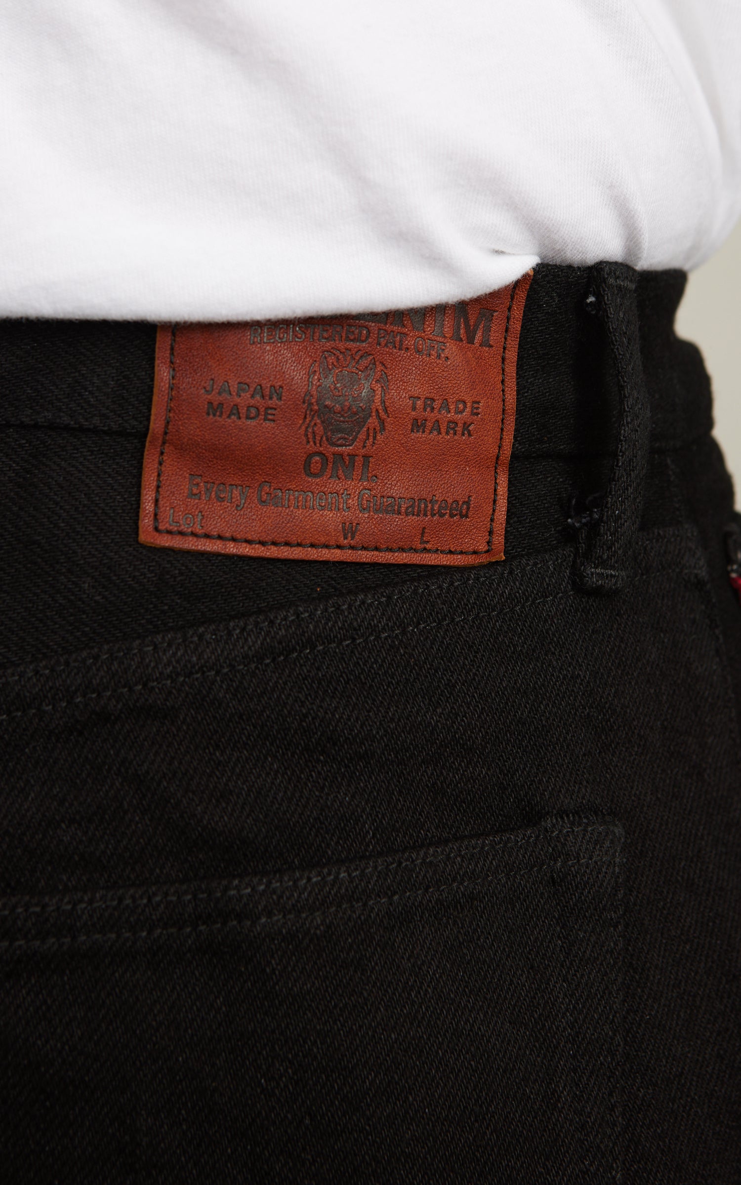 ONI Denim 246ZR-BKBK "Secret Black Denim" Neat Straight Jeans 20oz