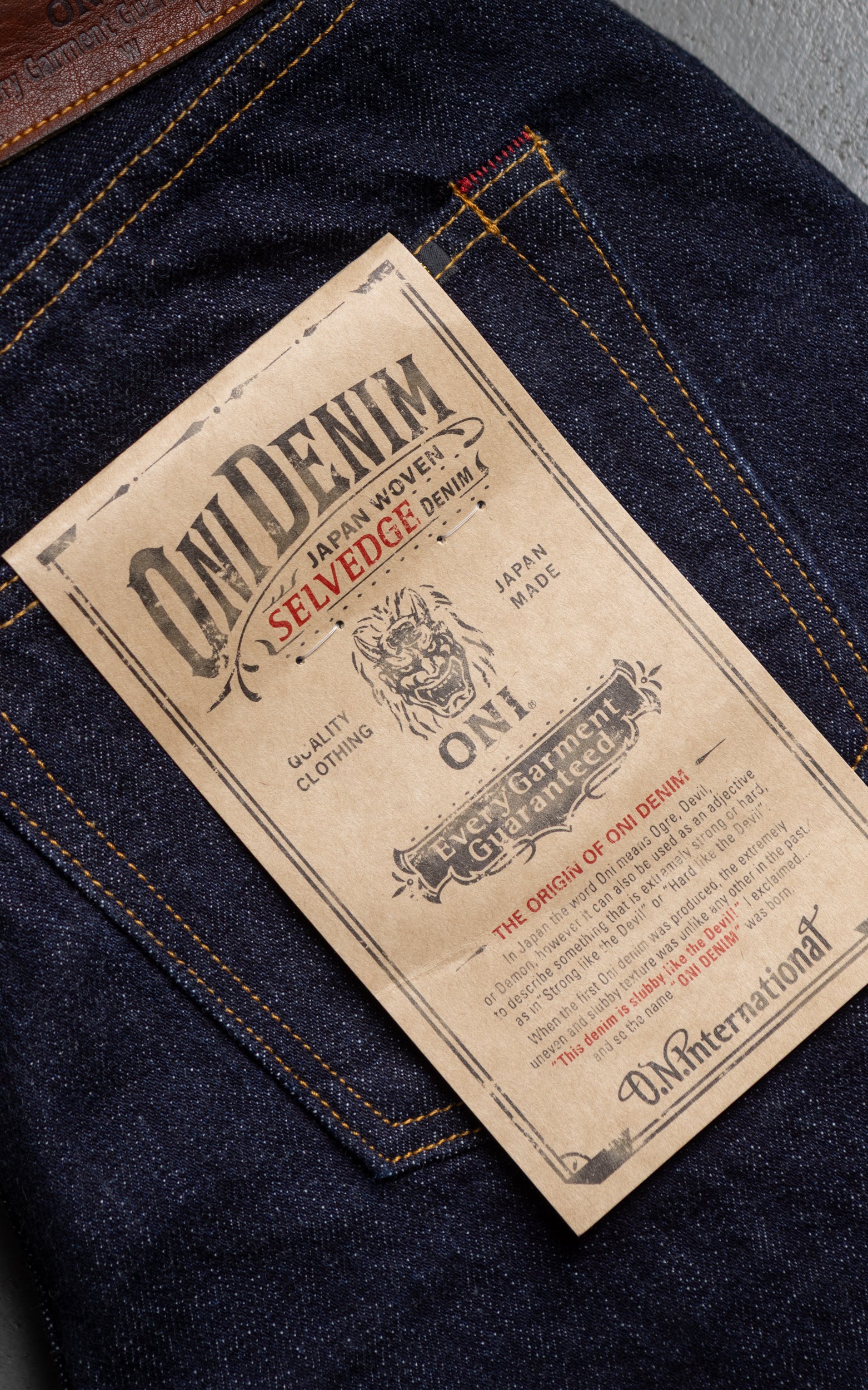 ONI Denim ONI-L700 Ladies Just Right Straight Selvedge Denim Indigo 14oz