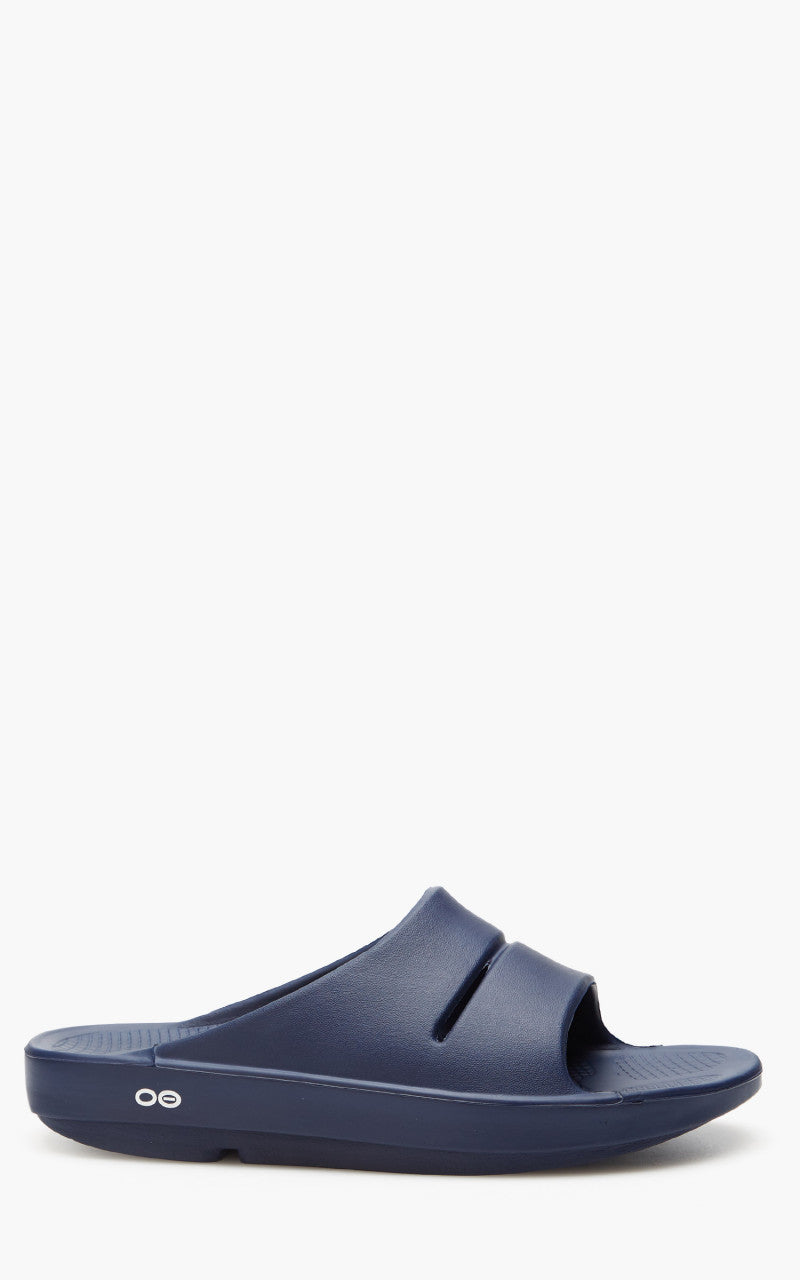 OOFOS Ooahh Slide Sandal Navy