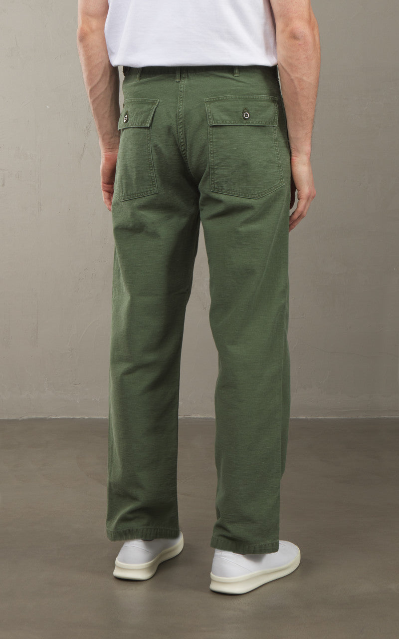 OrSlow US Army Fatigue Pants Regular Used Wash Green