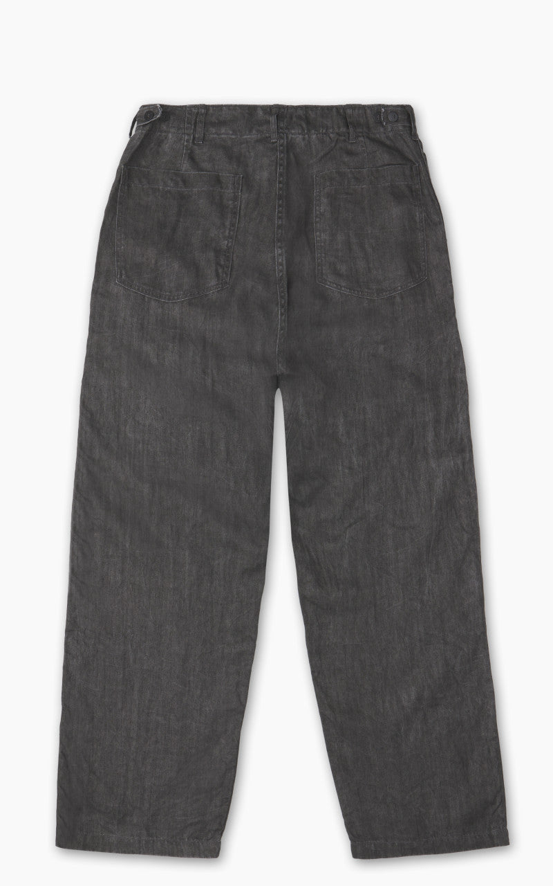 OrSlow Summer Fatigue Pants Sumi Dyed Linen Charcoal