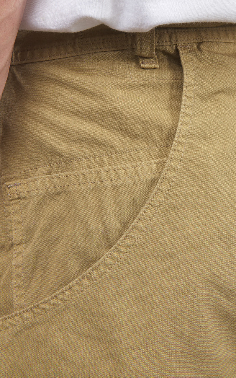 OrSlow Double Knee Utility Poplin Work Pants Khaki