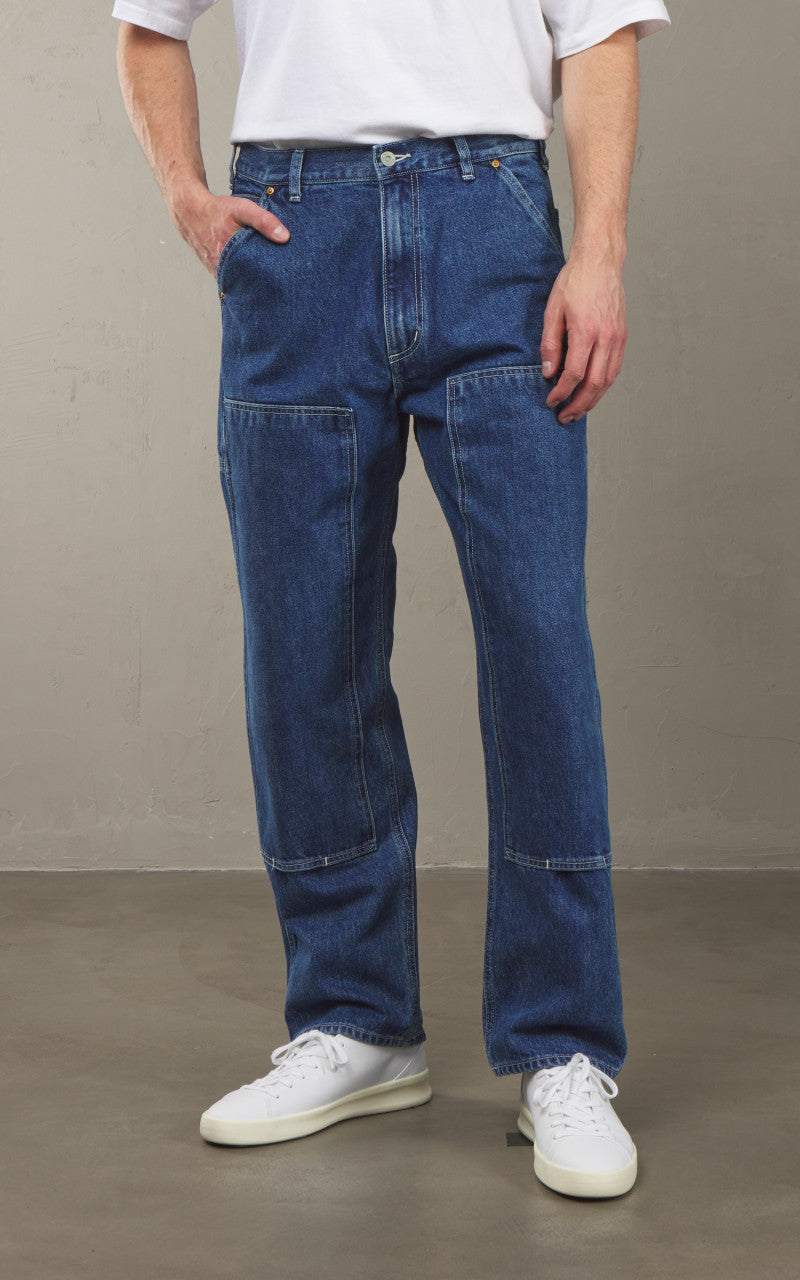 新品 orSlow Bshop別注 DOUBLE KNEE WORK PANTS orSlow Double Knee Utility Work Pants in Black Curated at Jake and