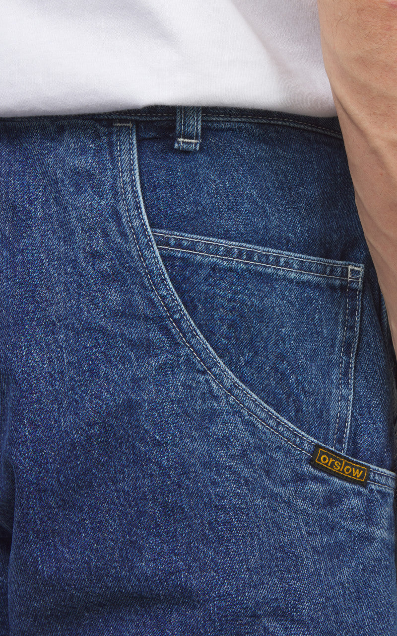 OrSlow Double Knee Utility Denim Work Pants 6 Months Wash