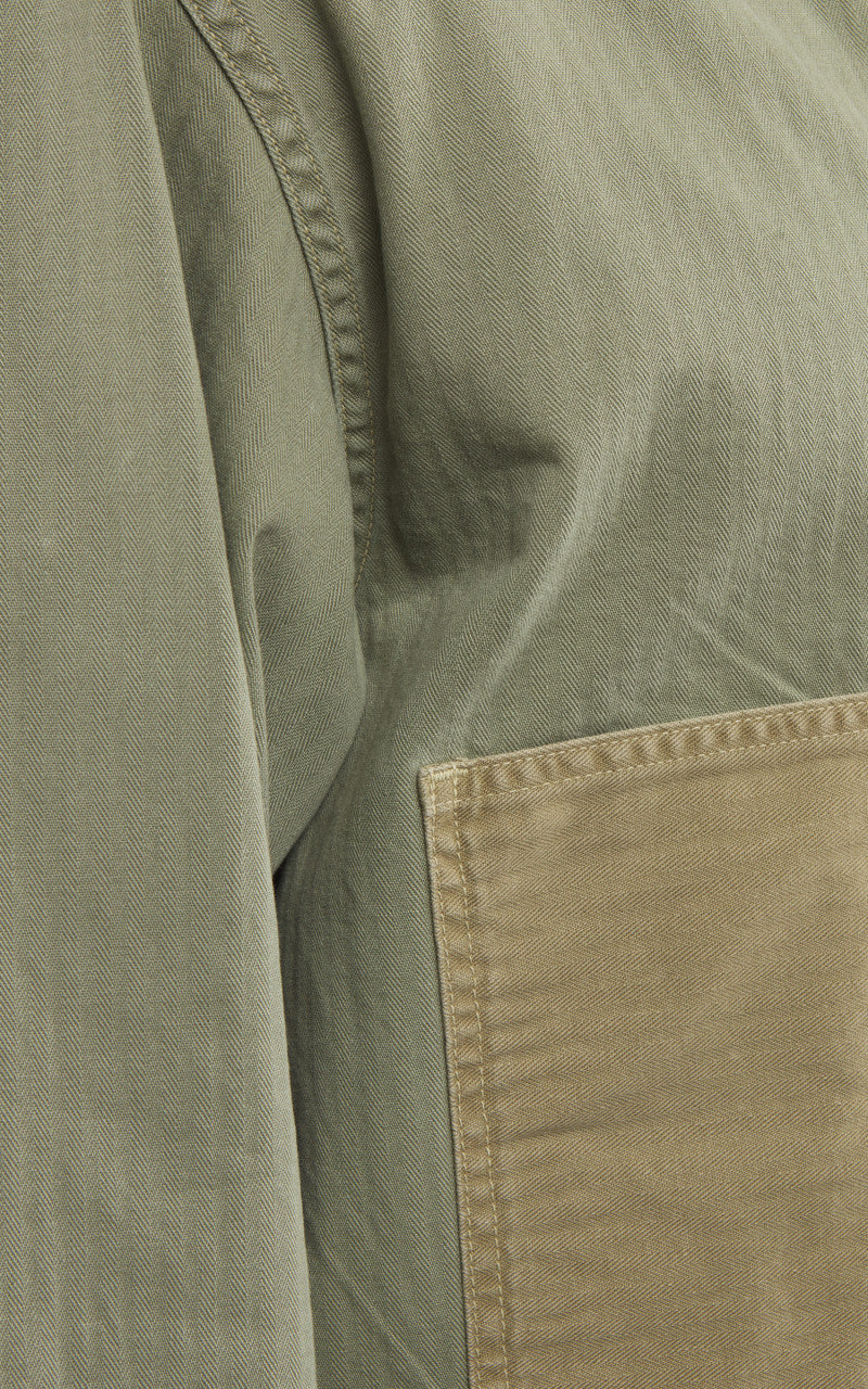 OrSlow Utility Coverall Herringbone Green