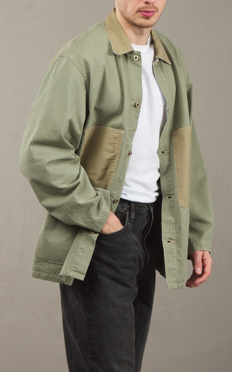 OrSlow Utility Coverall Herringbone Green