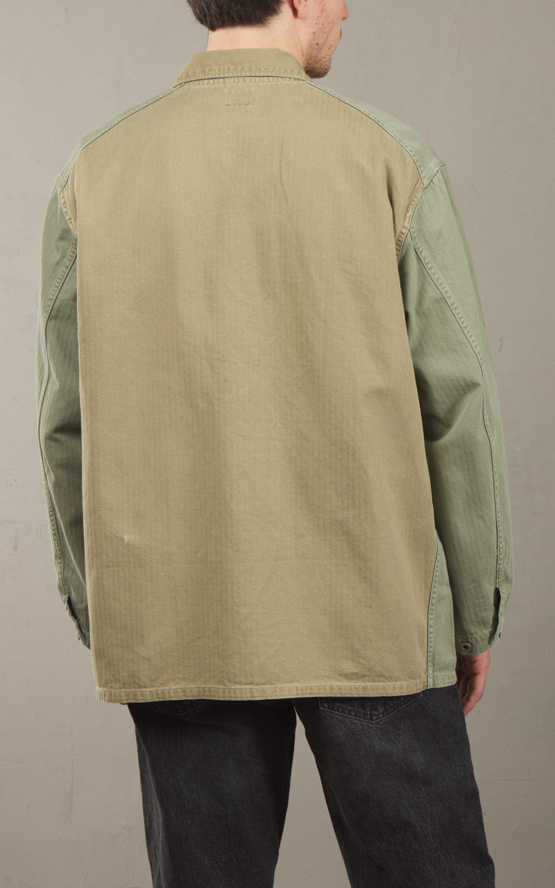 OrSlow Utility Coverall Herringbone Green