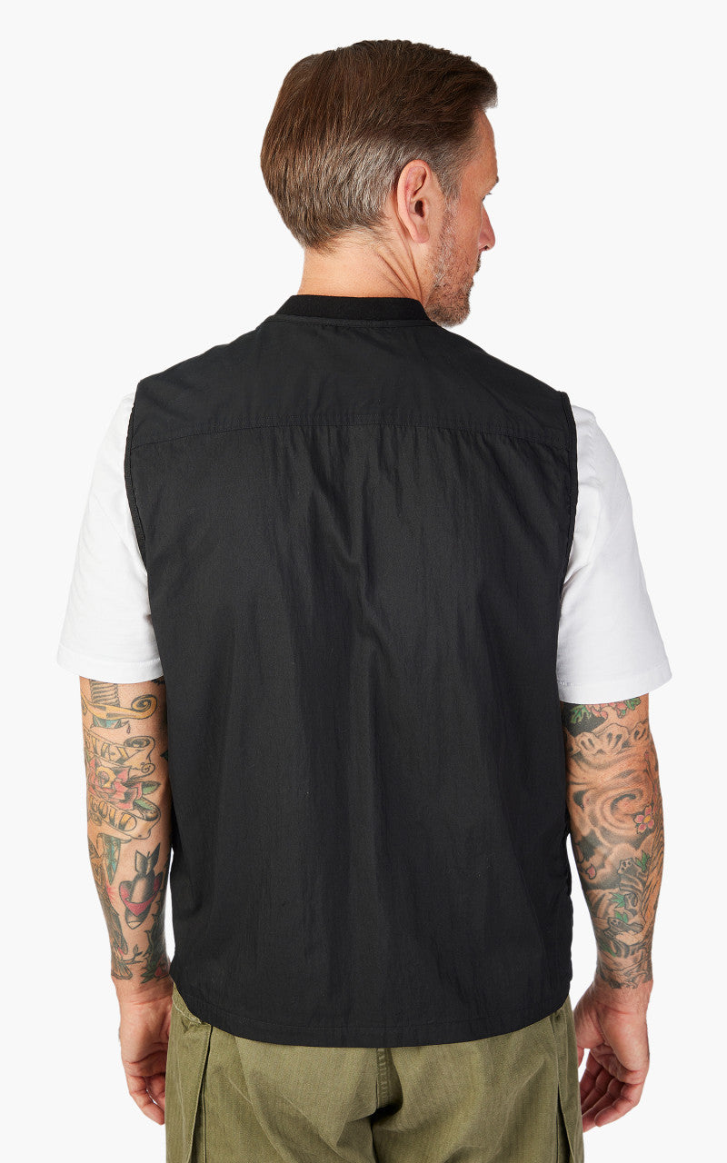 OrSlow Cotton Nylon Utility Vest Black