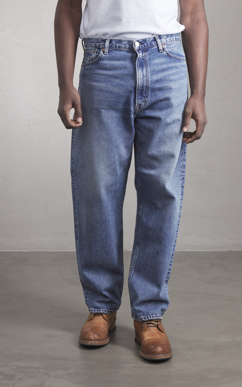 OrSlow 101 Dads Fit Denim Pants Stonewashed Blue