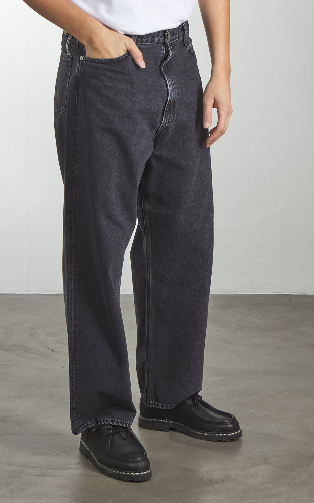 OrSlow 100 Super Dad's Fit Denim Pants Black Stone