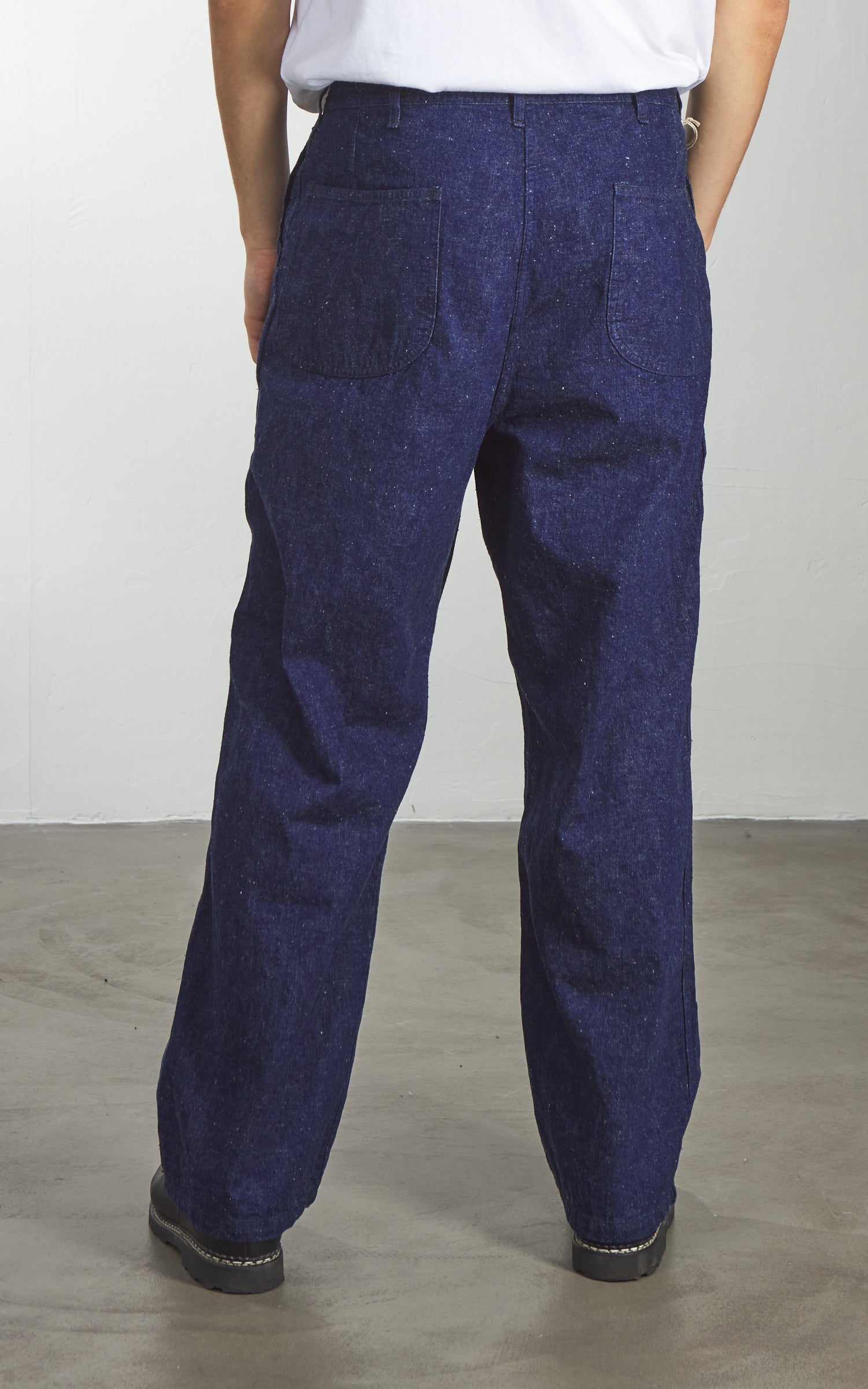 OrSlow WWII 40s U.S. Navy Wide-Fit Utility Trousers Indigo One Wash