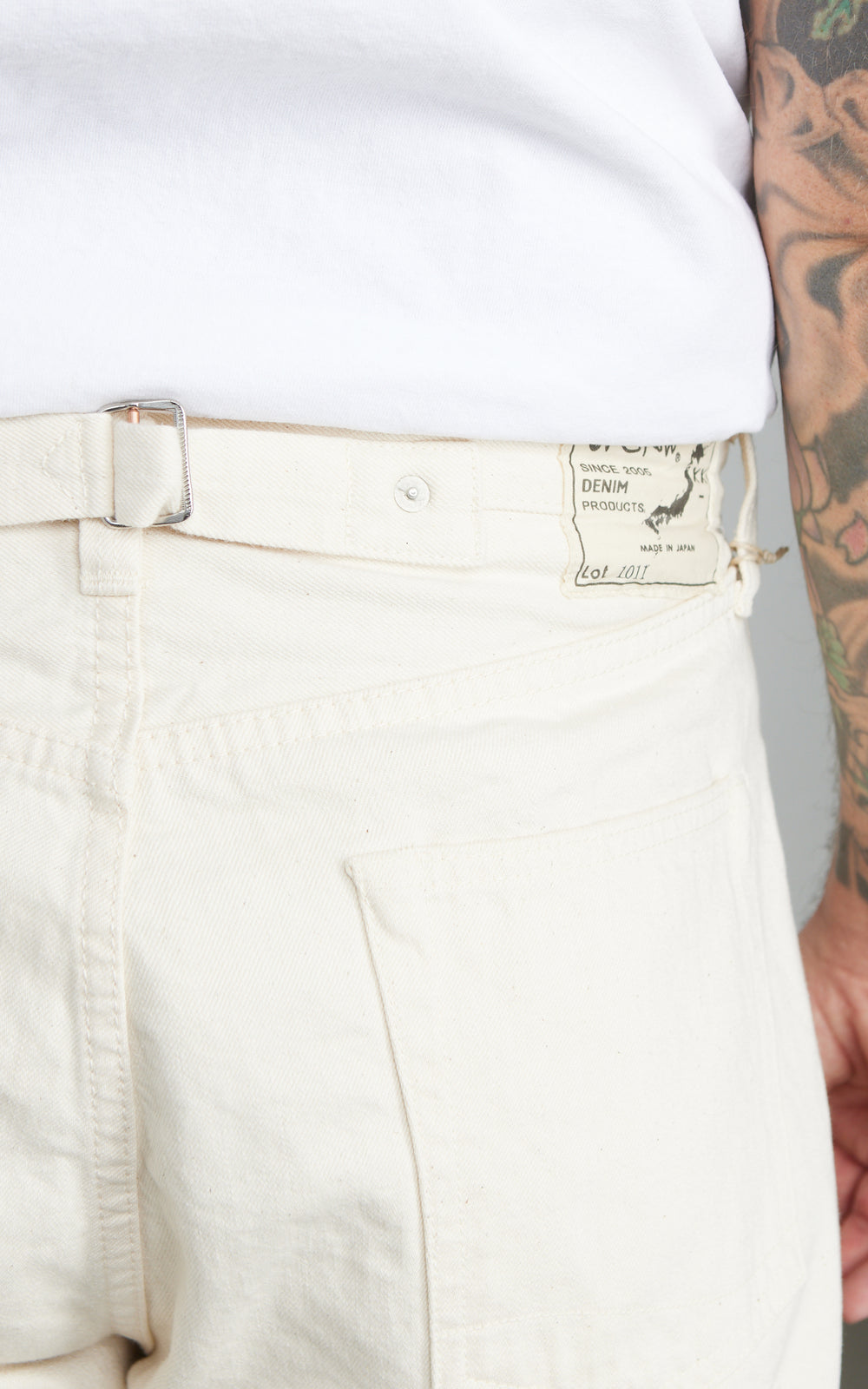 Orslow 101 Grand Dads Fit Denim Pants Ecru One Wash