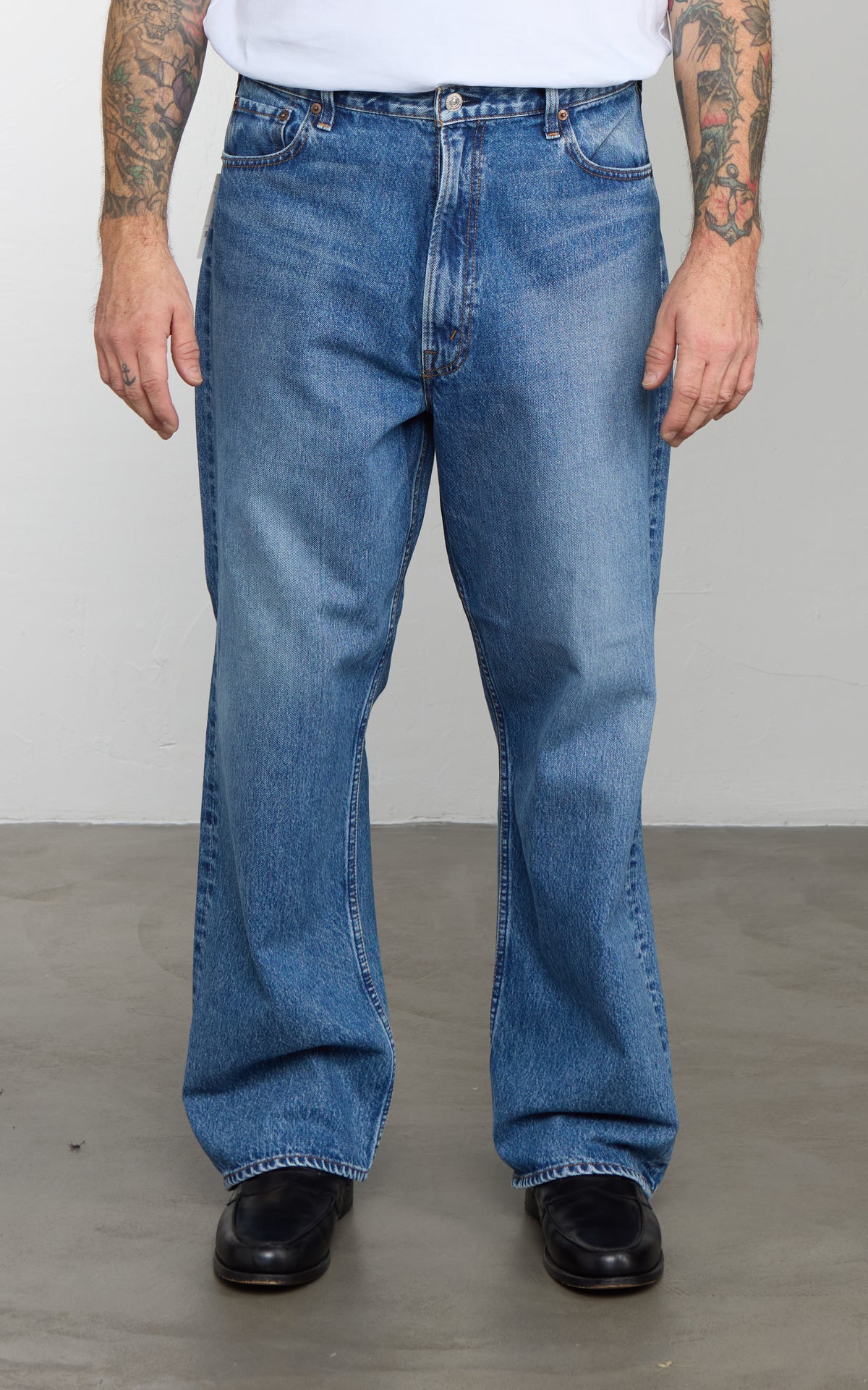 OrSlow 100 Super Dad's Fit Denim Pants Used Wash Indigo
