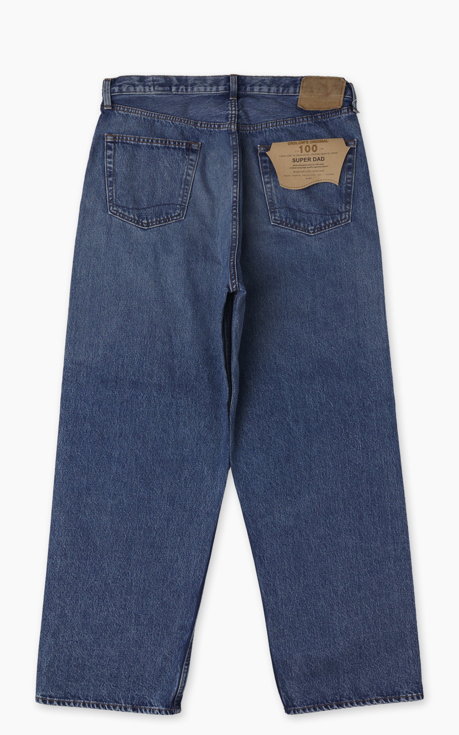 OrSlow 100 Super Dad's Fit Denim Pants Blue One Wash