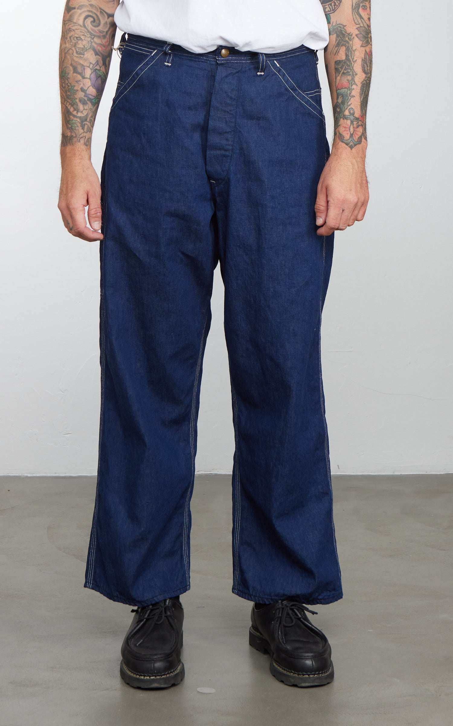 OrSlow Wide Fit 30's Painter Pants Denim One Wash