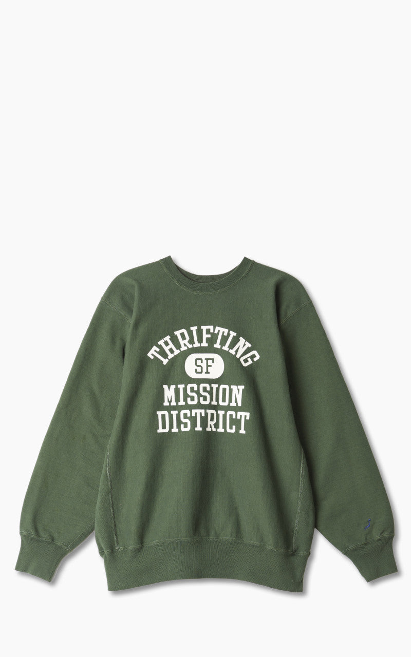 OrSlow Heavy Weight Vintage Crew Neck Sweater Green