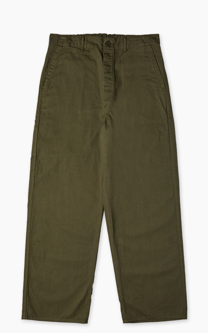 OrSlow Wide Fit French Work Pants Army Green